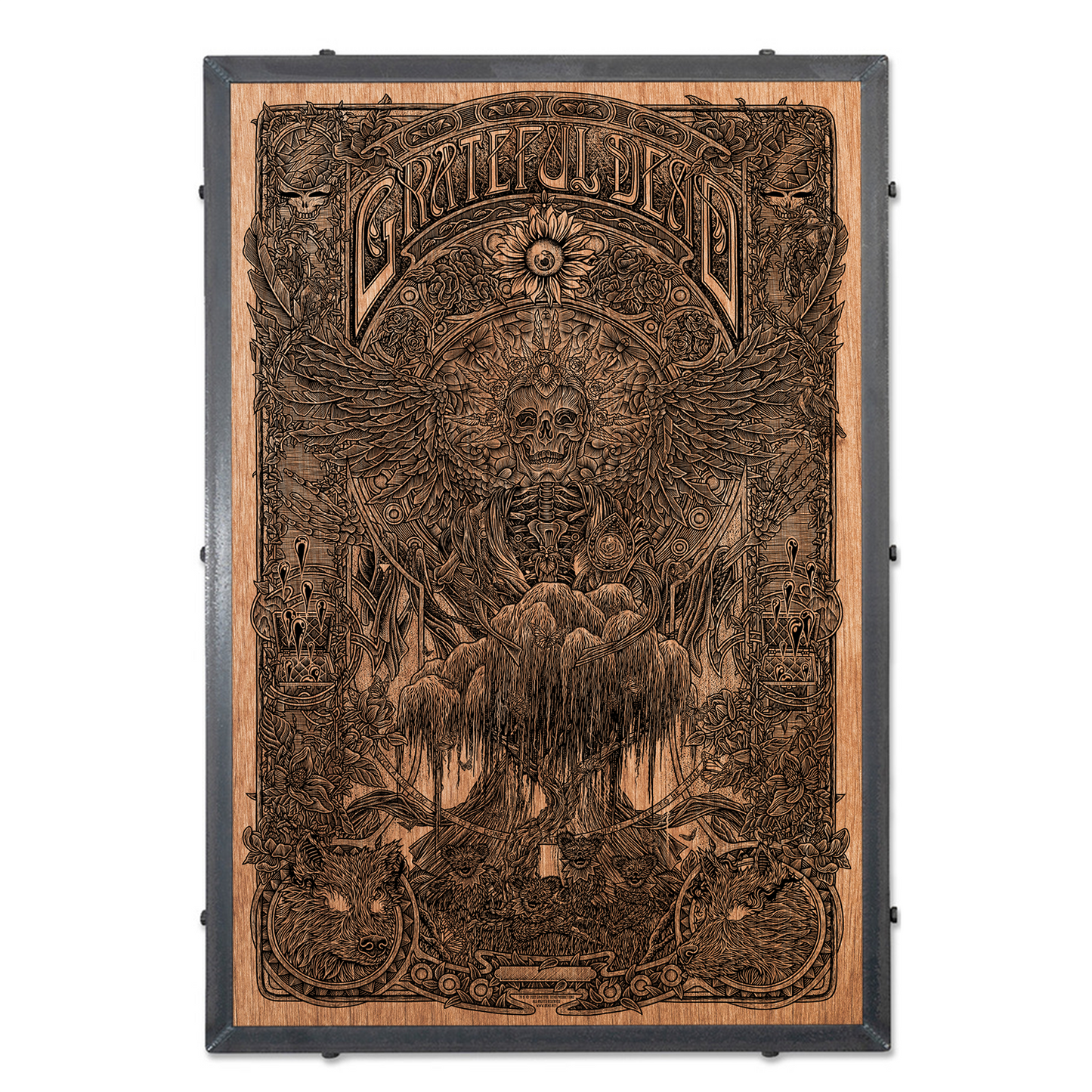 Luke Martin "Grateful Dead" Framed Wood Veneer