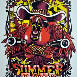 AJ Masthay "Gunslinging Parrot" Summer Tour mini print