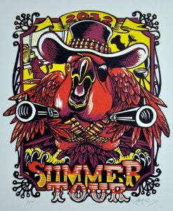 AJ Masthay "Gunslinging Parrot" Summer Tour mini print