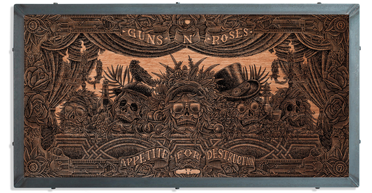 Luke Martin "Guns N' Roses" Framed Wood Veneer
