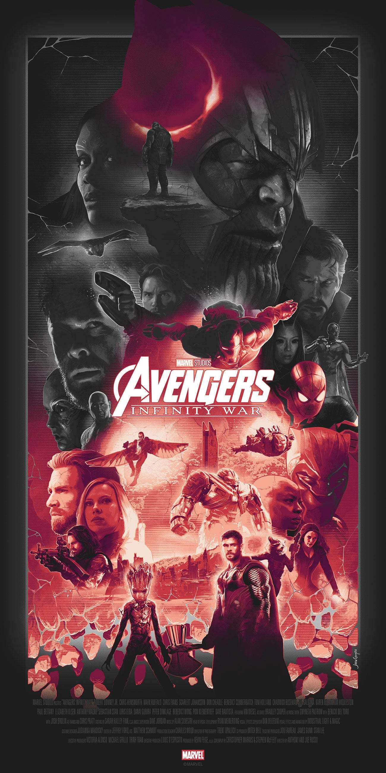 John Guydo "Avengers: Infinity War" Noir Variant - AP