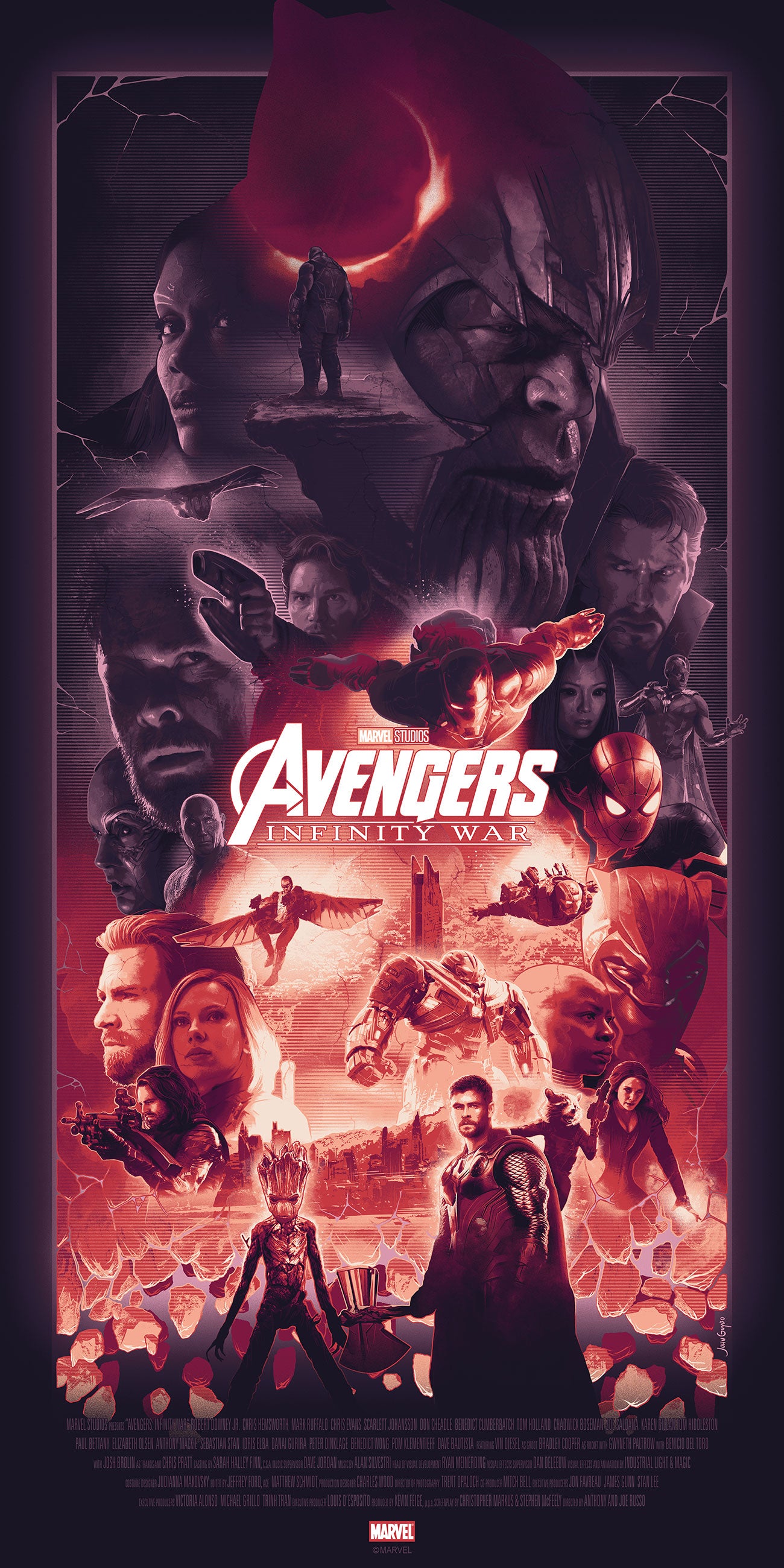 John Guydo "Avengers Infinity Saga" SET - Timed Edition