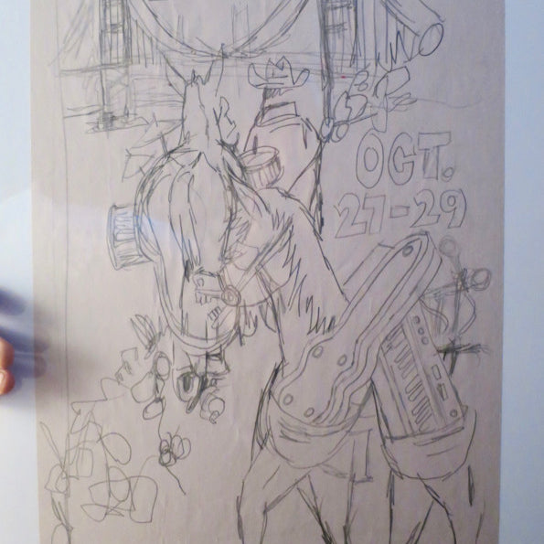 Phish Bill Graham 2014 OG Pencil Concept Sketch