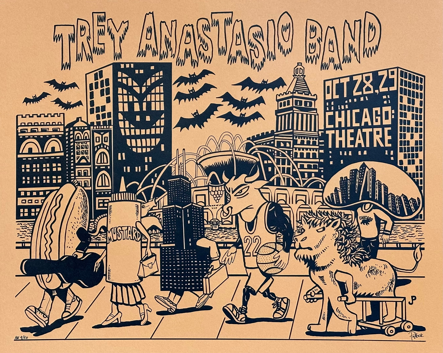 Jim Pollock "Trey Anastasio Band - Chicago Theatre" Pumpkin Edition