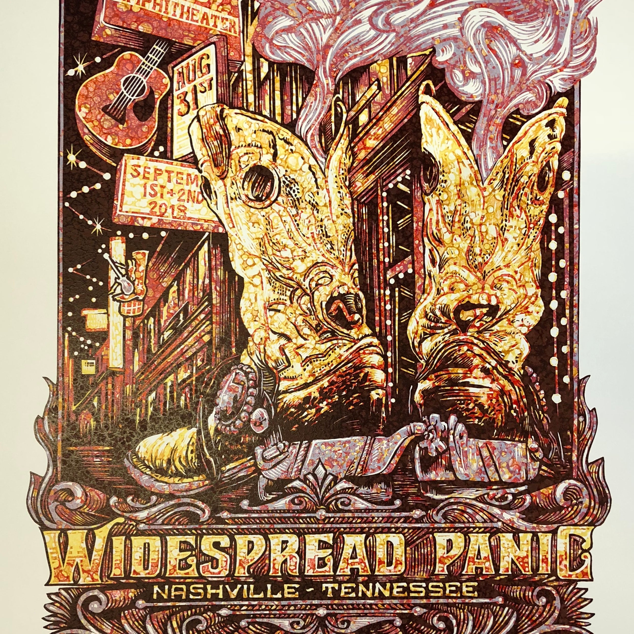 AJ Masthay "Widespread Panic - Nashville" Watercolor