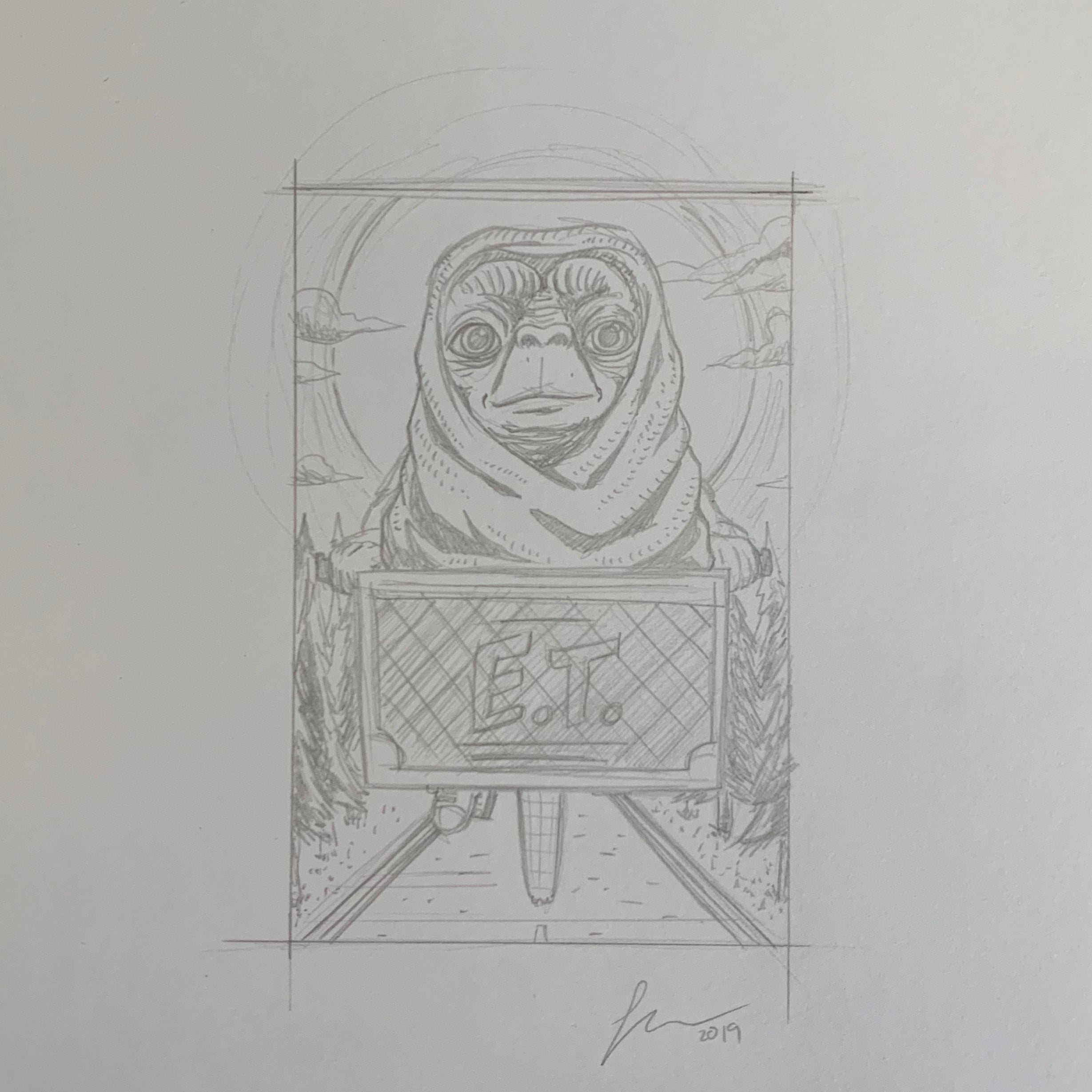 Florey "E.T. Unused Concept Sketch"