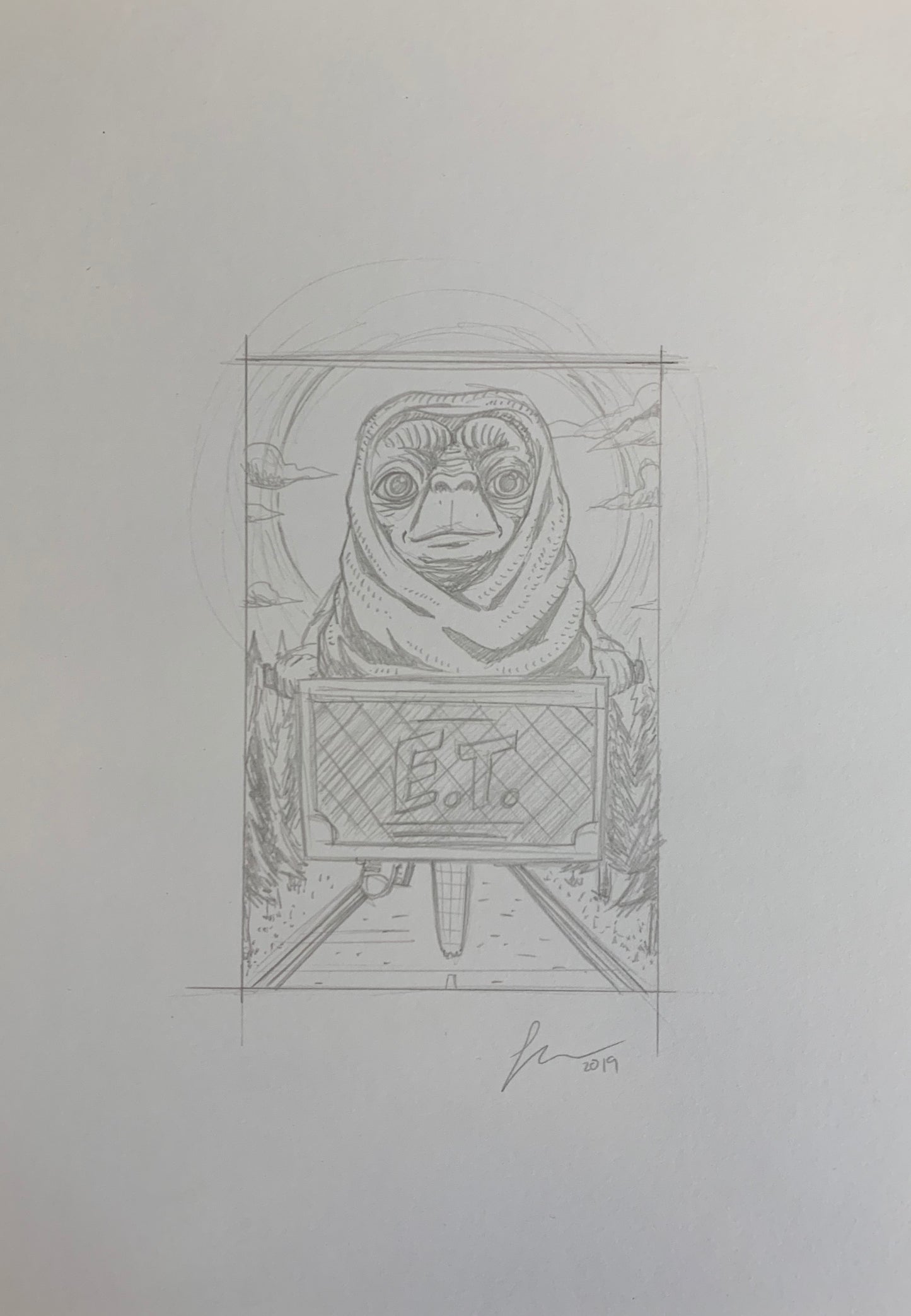 Florey "E.T. Unused Concept Sketch"