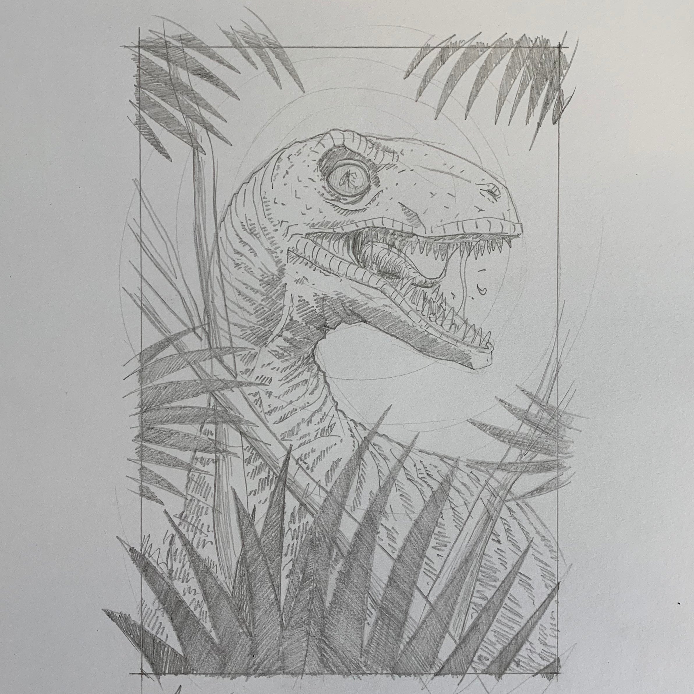 Florey "Jurassic Park Concept Sketch"