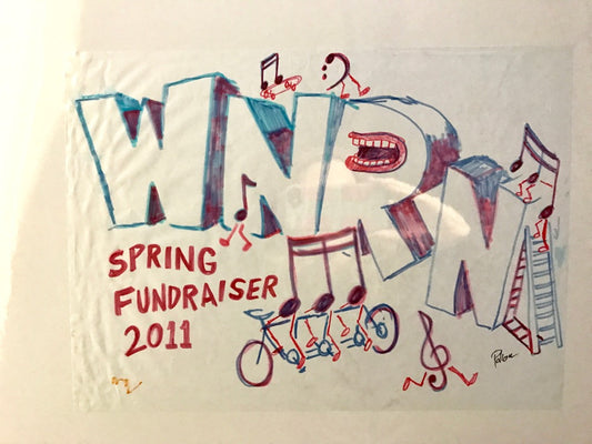 WNRN NC Radio Station T-shirt Color Design Marker OG