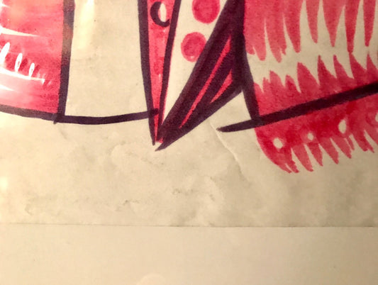 Jim Pollock "Soccerbot Pink & Purple OG Concept Marker Sketch"