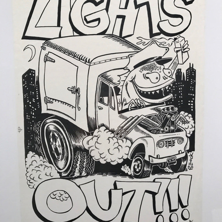 Phish Lights Out Fall '96 Tour Shirt Design Proof - A