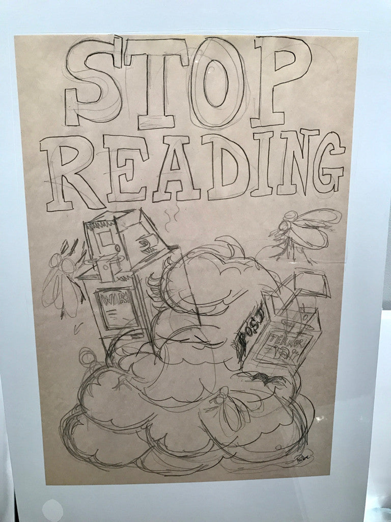 All The Shit That's Fit to Print "Stop Reading" War Newspaper Box OG Concept Sketch