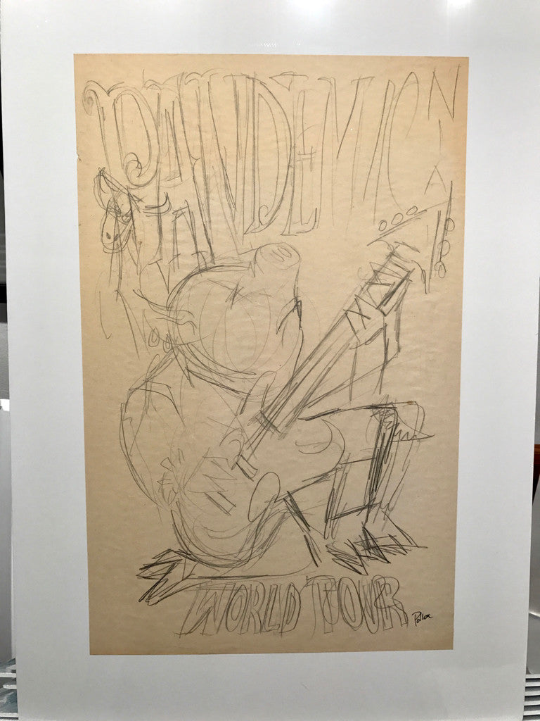 '09 Swine Flu, Pig Guitar Pandemic World Tour OG sketch