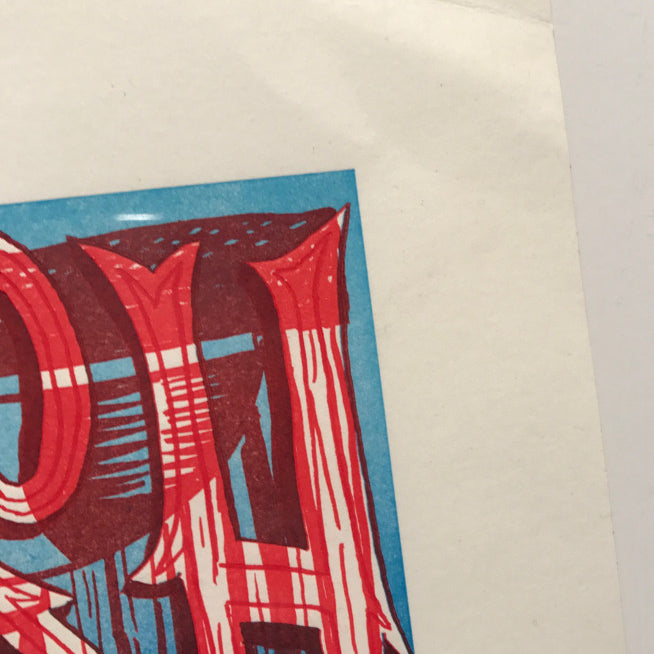 Phish Alpine '09 Uncut Red & Blue Test Print - B edgewear