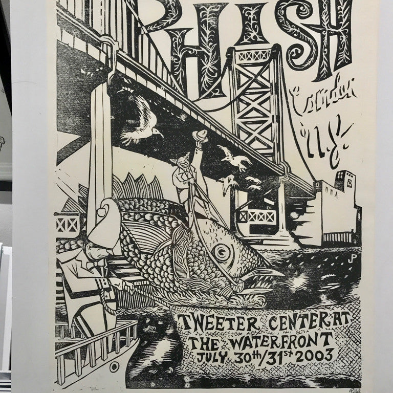 Phish Camden '03 Rare 1-color Black Handpulled Registration proof