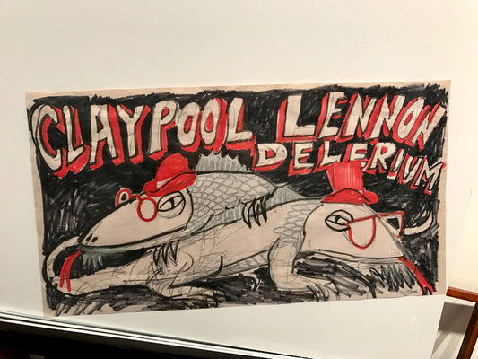 Claypool Lennon Delerium OG Red & Black Sketch - Smaller