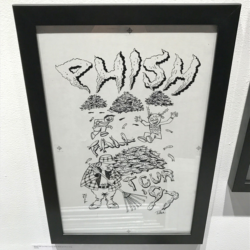Phish Fall '97 Fish Leaves Shirt Back proof w/ crop marks