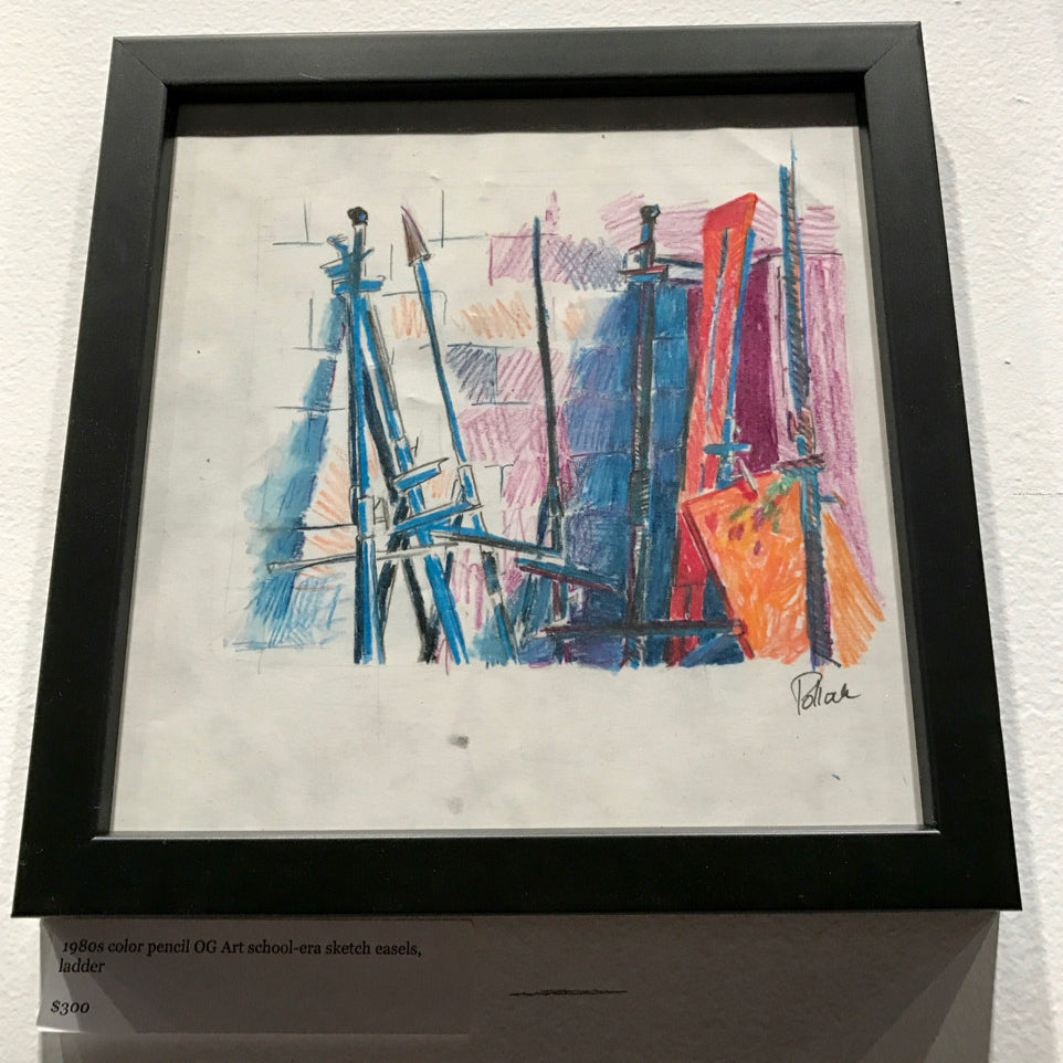 1980s color pencil Goddard-era OG sketch easels, ladder