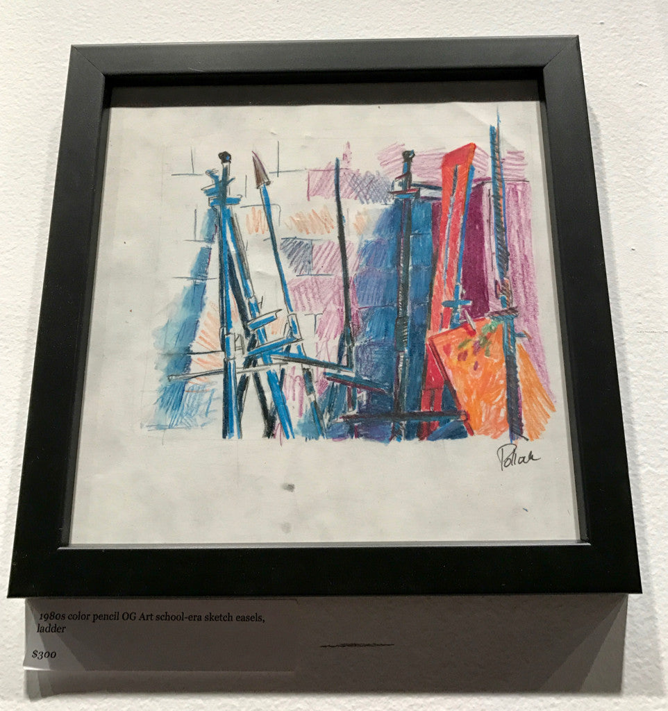 1980s color pencil Goddard-era OG sketch easels, ladder