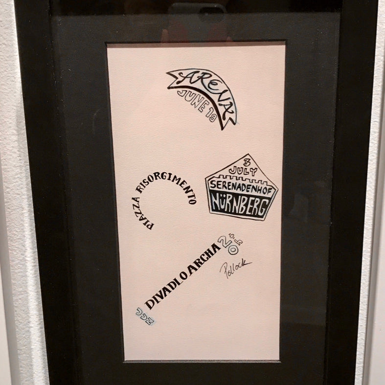 Jim Pollock "Phish OG Partial Marker Sketch Of Europe Travel Sticker T-shirt back"