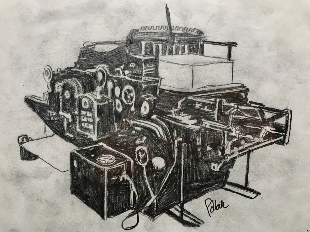 Heidleberg Press OG Pencil Sketch