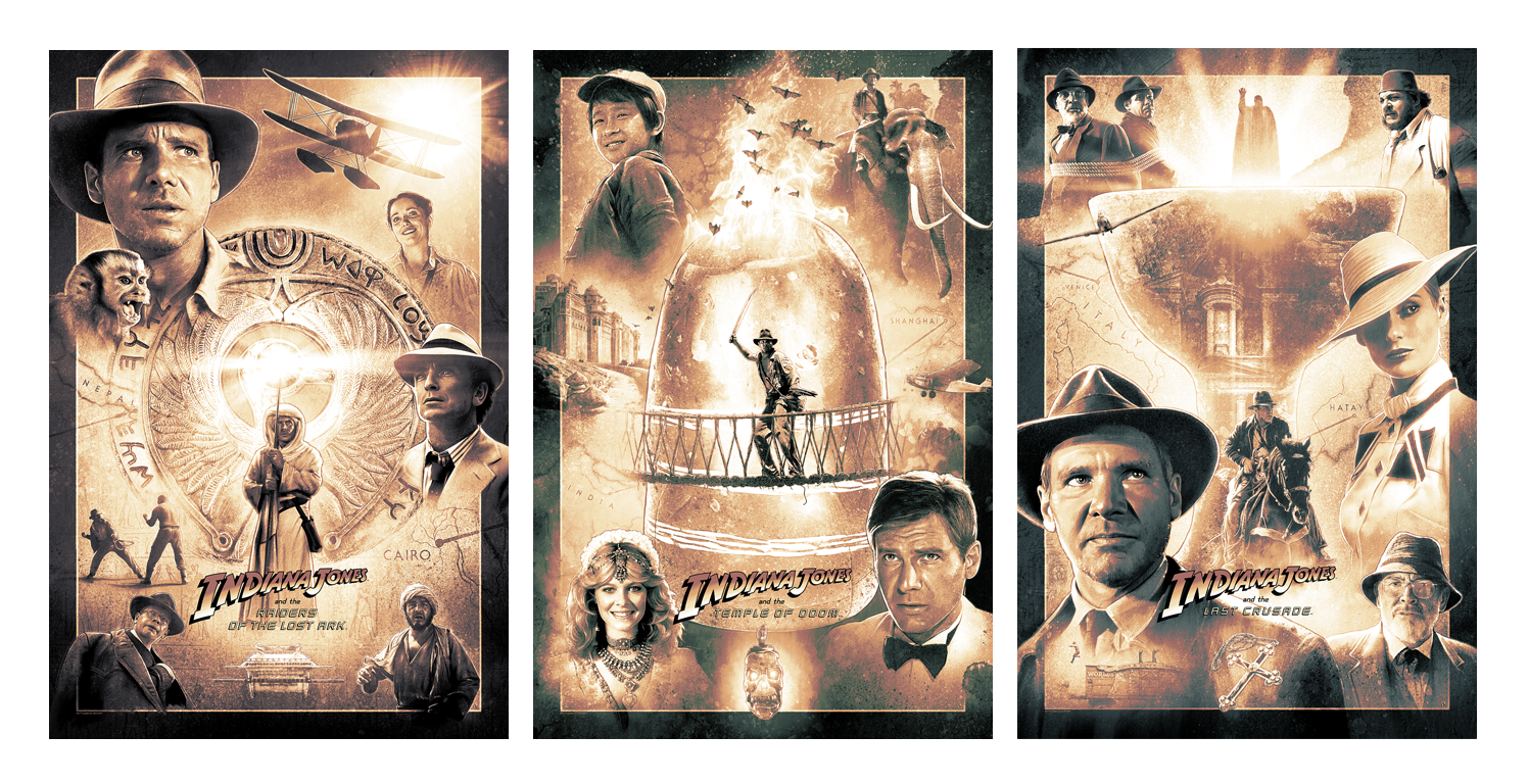 Kevin Wilson "Indiana Jones Trilogy" Variant SET
