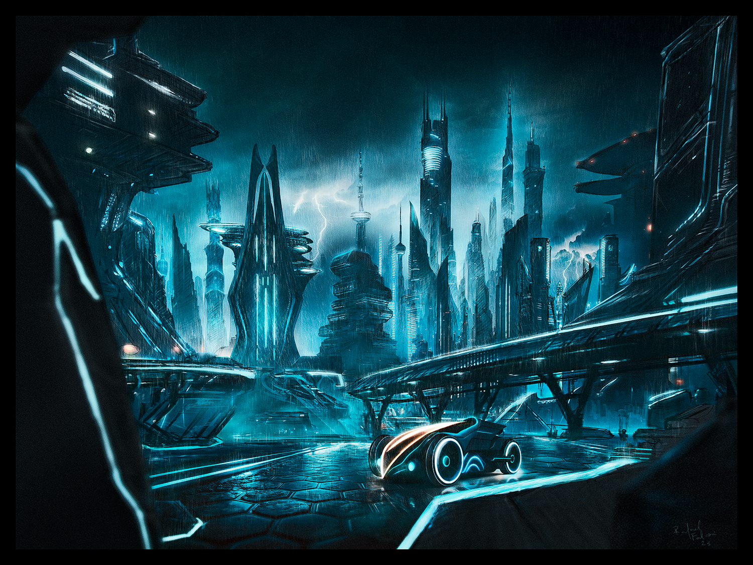 Rafael Falconi "Light Cycle" Acrylic Panel Print