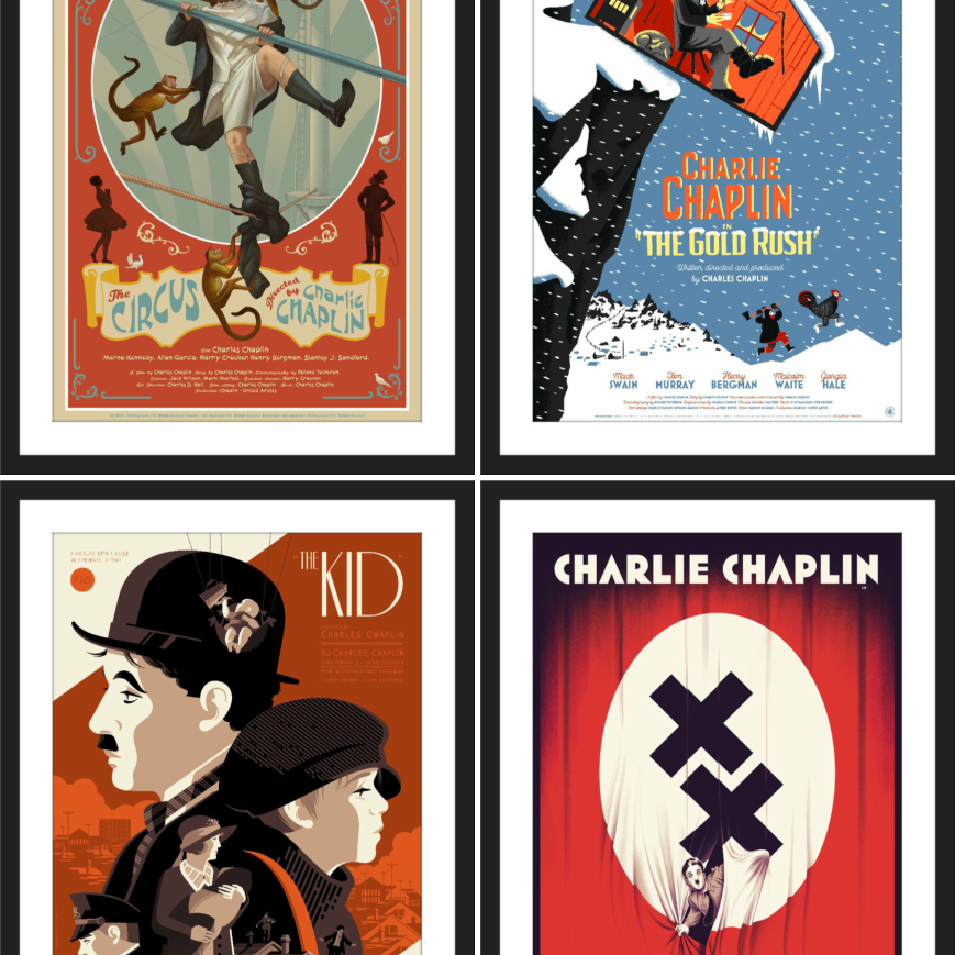 Nautilus Art: The Legacy of Charlie Chaplin Prints - SET OF 4