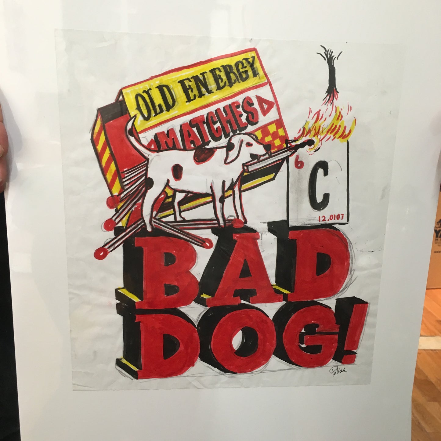 Bad Dog OG Pencil & Marker Sketch