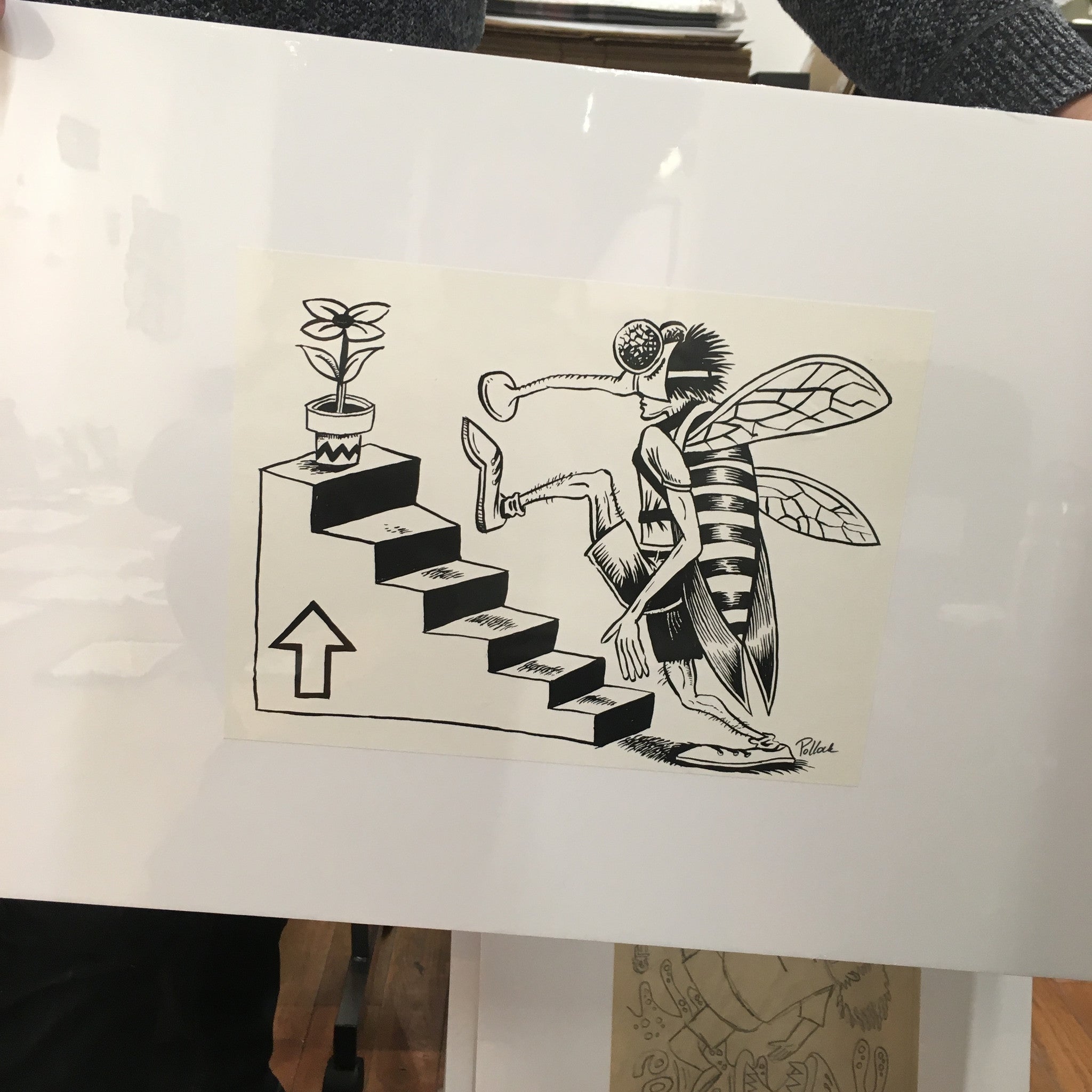 1994 Phish Bee Going Upstairs (2000 postcard) Proof