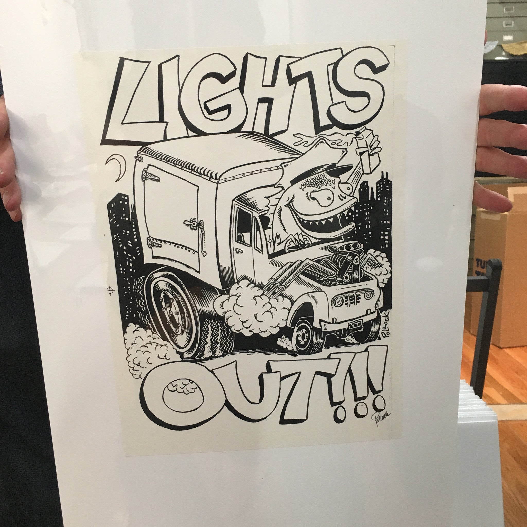 Phish Lights Out '96 Shirt Design 11x15 Proof on thin stock
