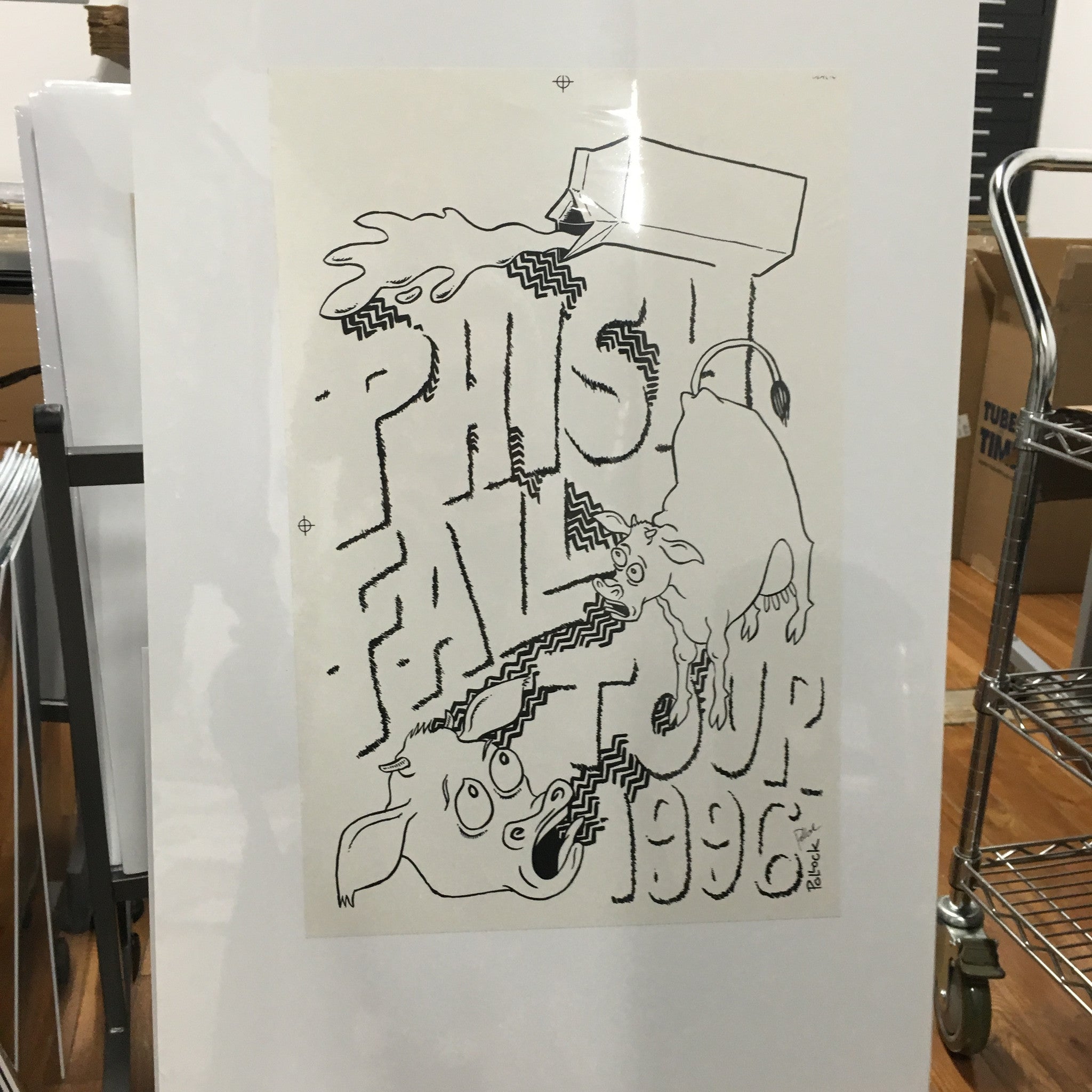 Phish Fall 96 Hood Cow Shirt back Proof - Black Screen Only