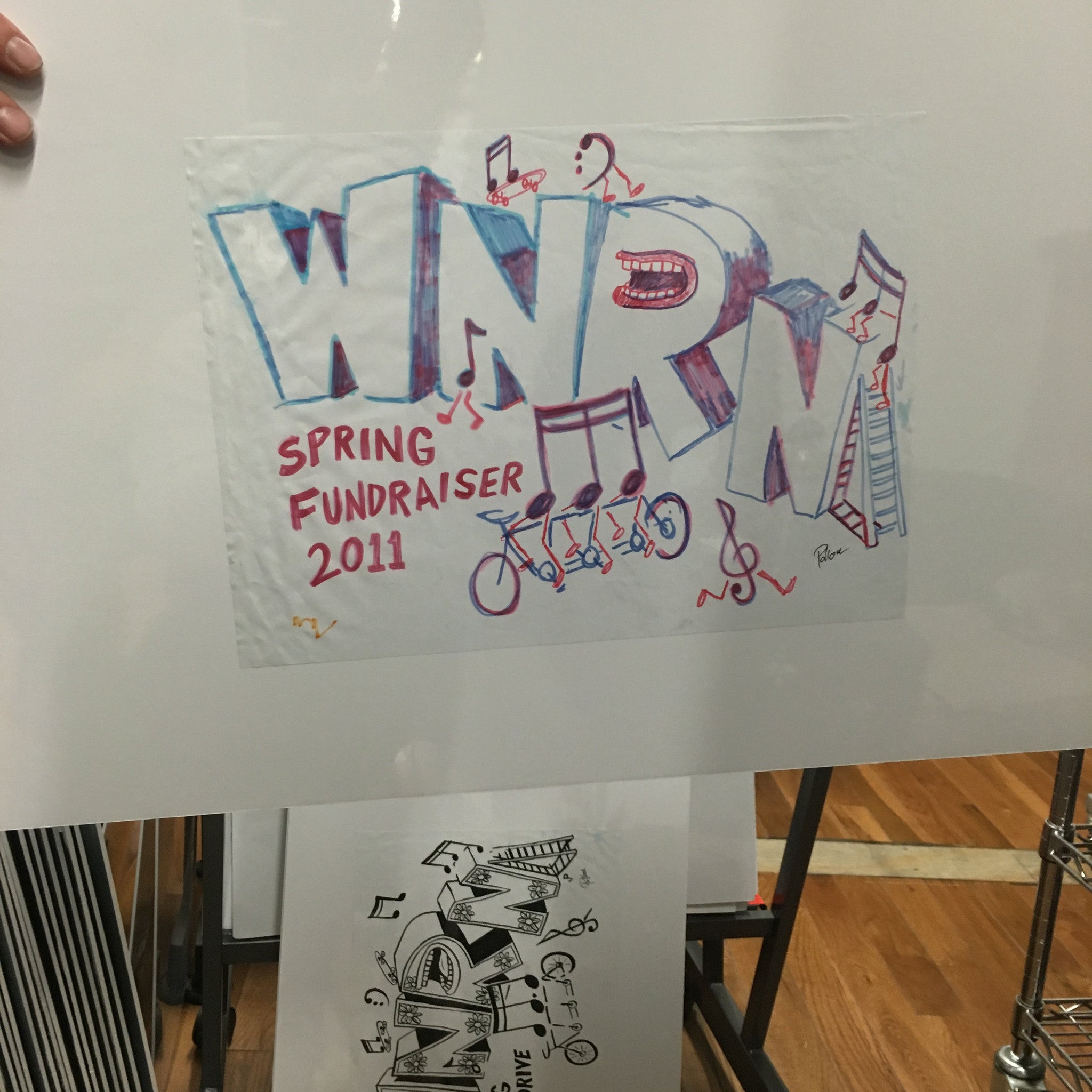 WNRN NC Radio Station T-shirt Color Design Marker OG