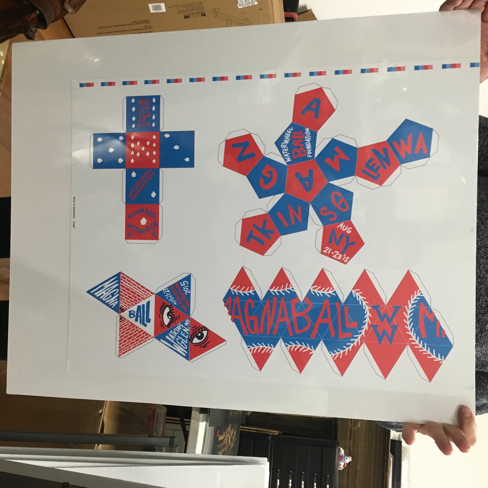 Phish Magnaball Waterwheel uncut shapes