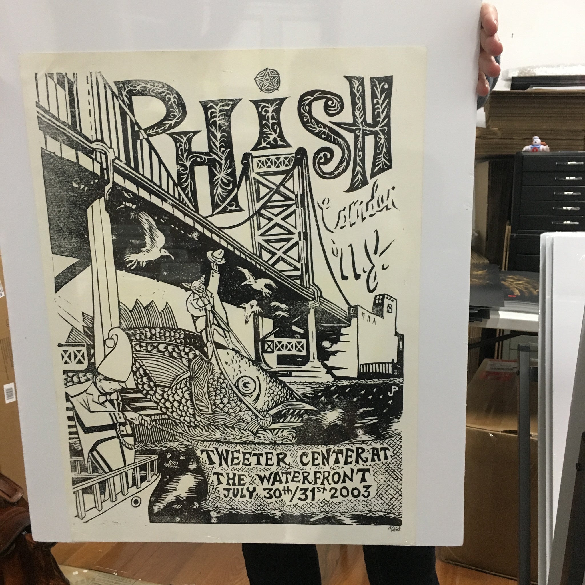 Phish Camden '03 Rare 1-color Black Handpulled Registration proof