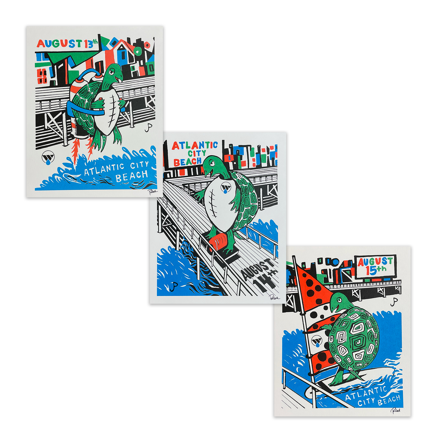 Jim Pollock "Atlantic City Turtles" SET