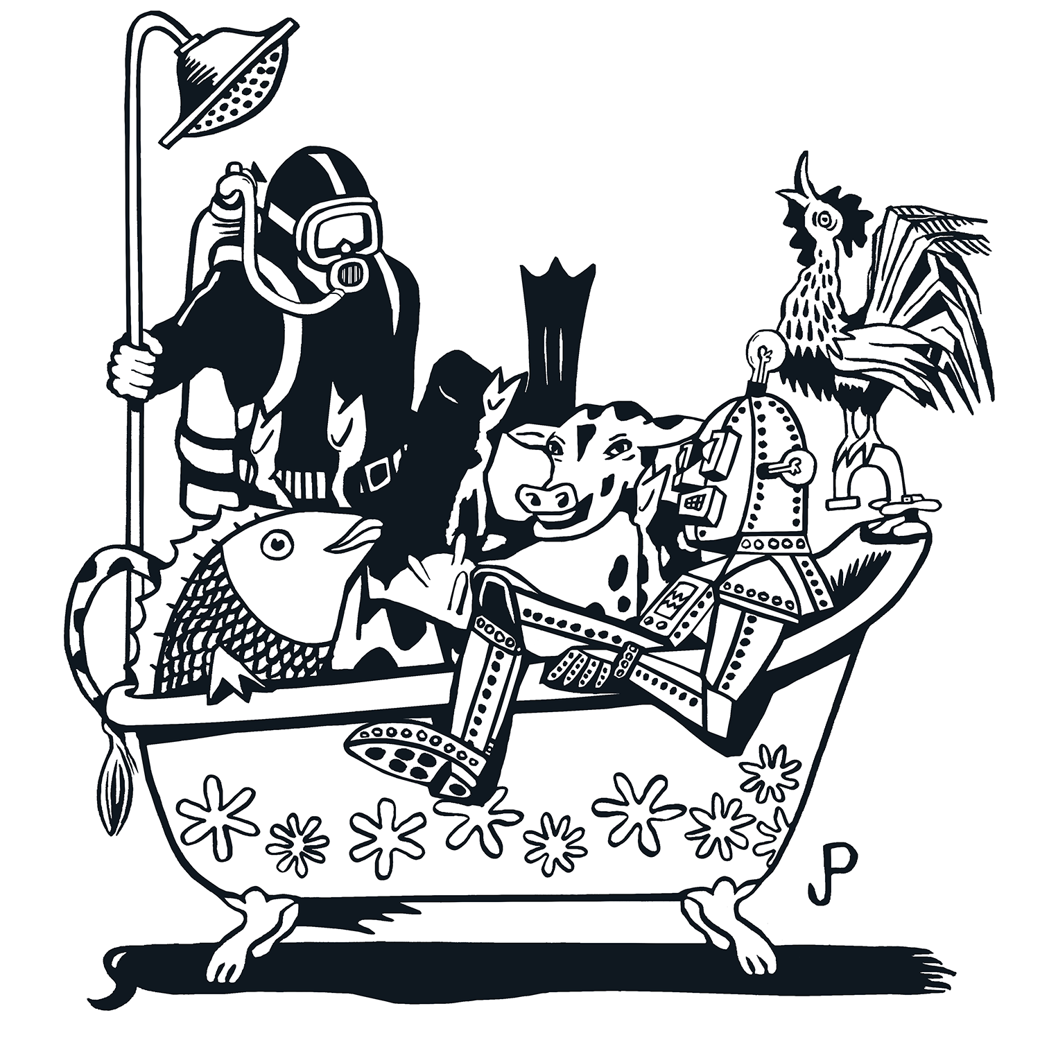 Jim Pollock "We're All In This Together" Line Art Variant