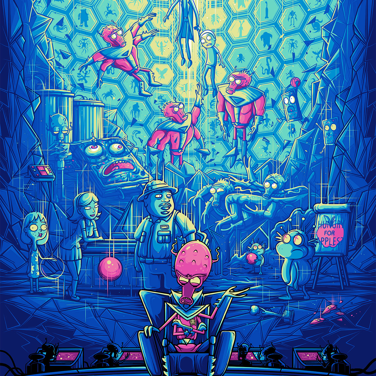 Dan Mumford "Two Parts Plutonic Quarks" Blue Variant