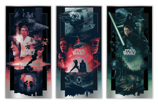 John Guydo "Original Star Wars Saga Triptych" AP Foil SET