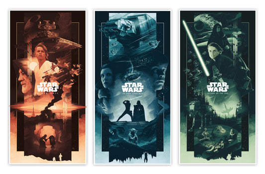 John Guydo "Original Star Wars Saga Triptych" AP Variant SET