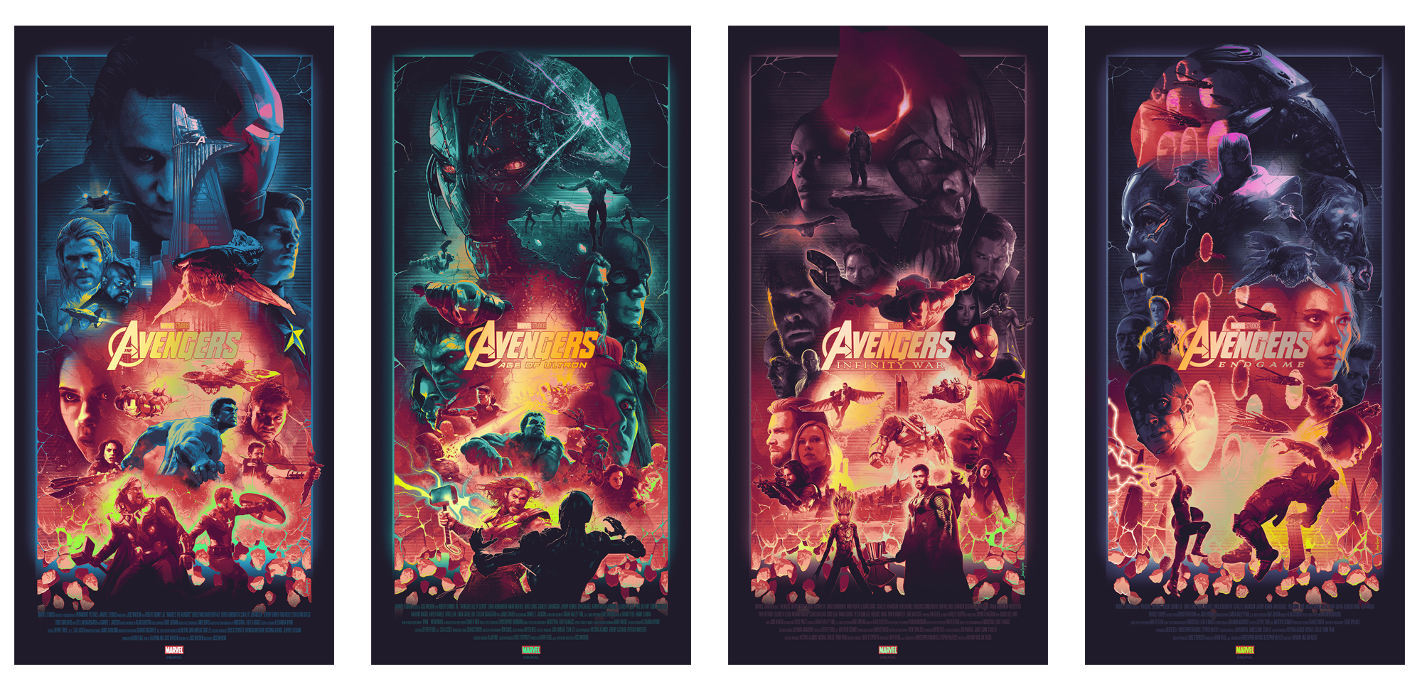 John Guydo "Avengers Infinity Saga" SET - Foil Variant