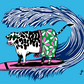 Jim Pollock "Cows on Vacation" Waterwheel Charity Set