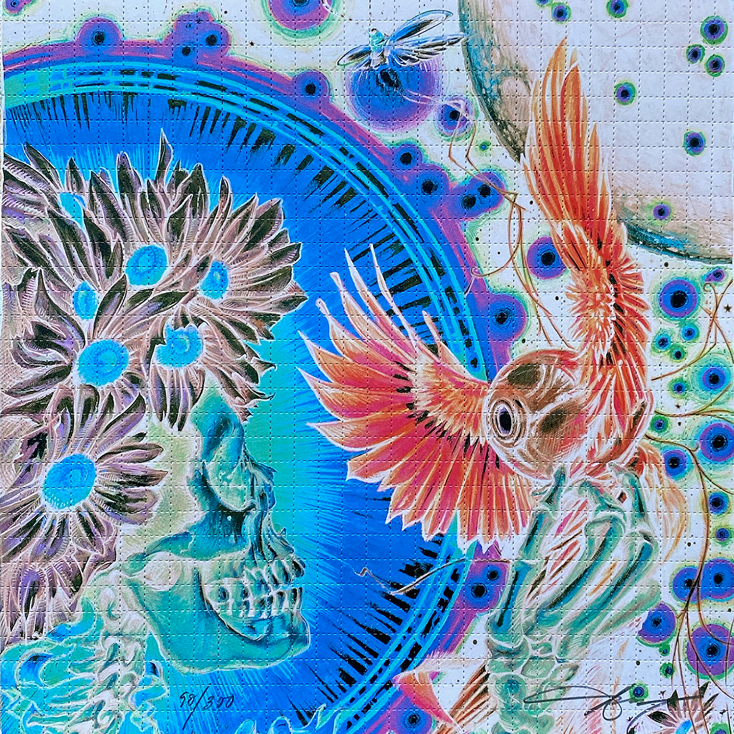 AJ Masthay "Surrender" Blotter Art
