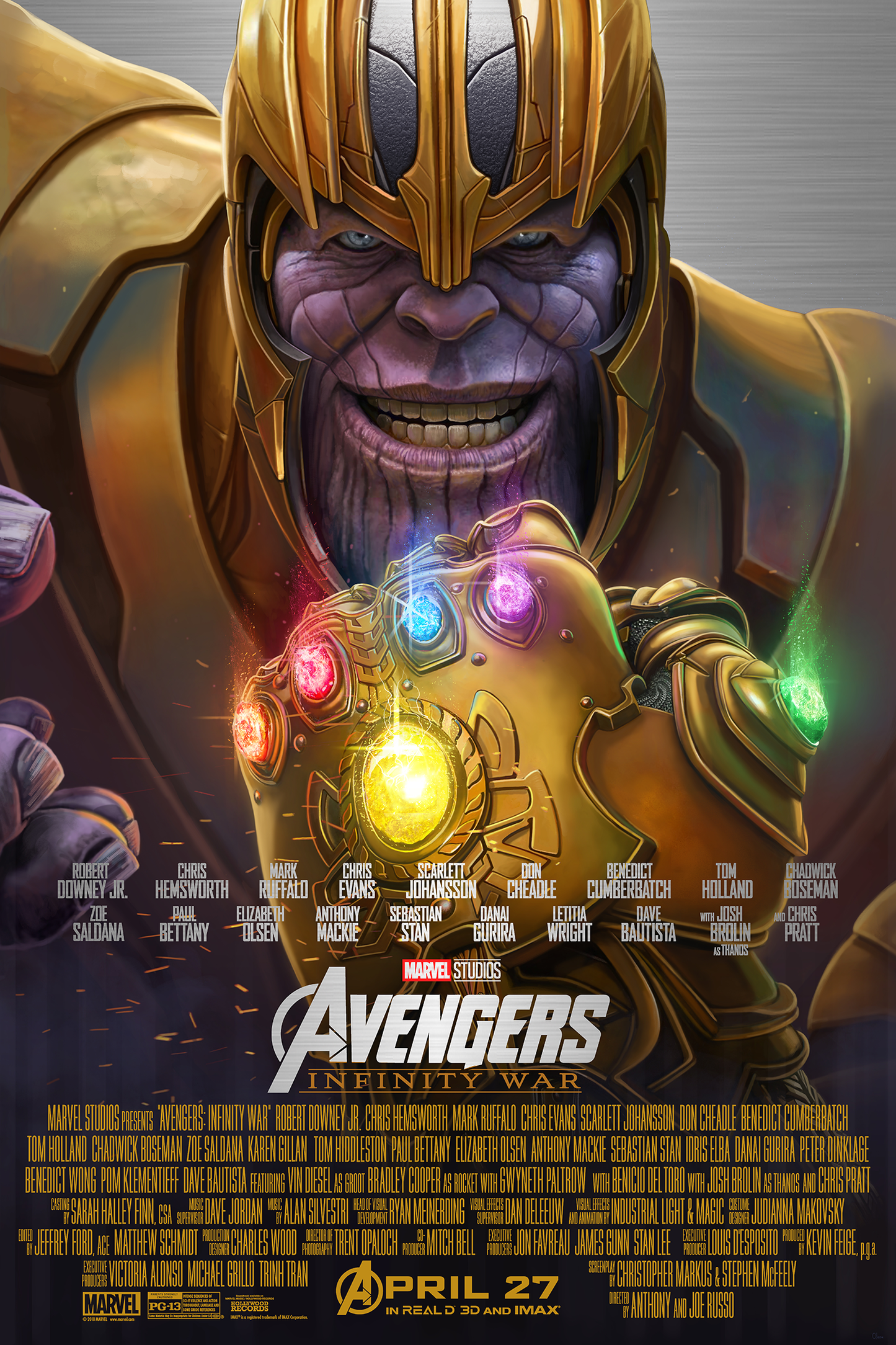 Pablo Olivera "Avengers: Infinity War" Aluminum Print