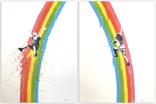 Ubik "The Climb Diptych" Hand Sprayed Variant