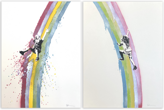 Ubik "The Climb Diptych" Hand Sprayed Variant