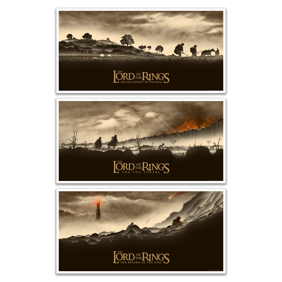 Conor Smyth "The Lord of the Rings: Trilogy" Variant SET