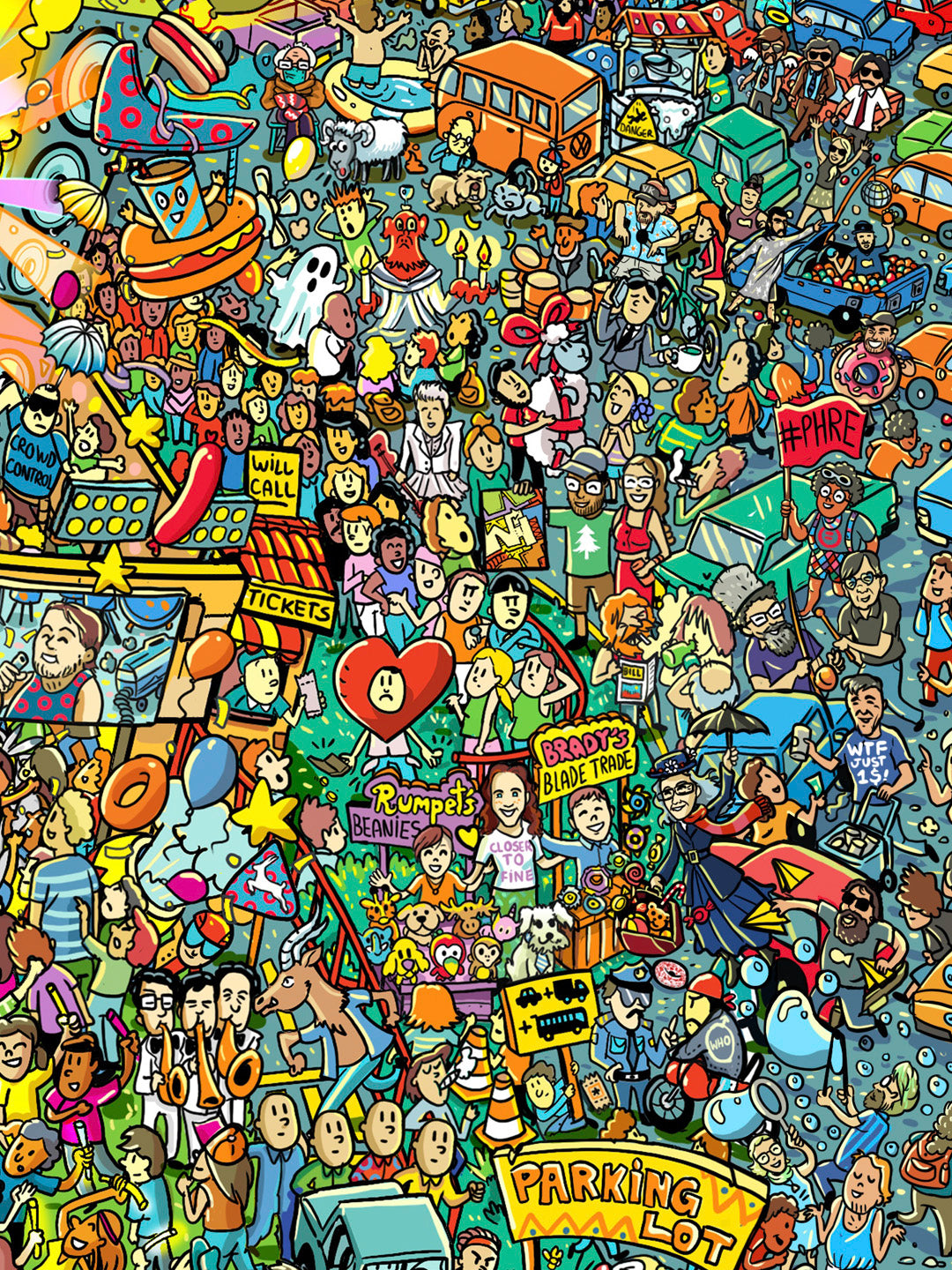 Where’s Walfredo? - A Phish inspired Seek & Find Experience Giclee fashion Print