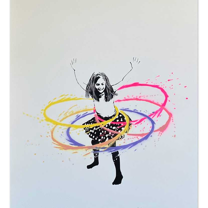 Ubik "Hula Hoop" Hand Sprayed Variant