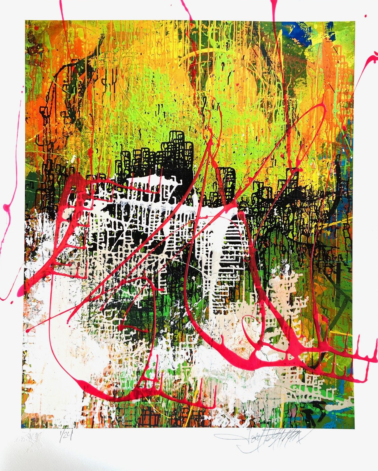 Joey Feldman "Acid Rain In The Park" Hand Embellished